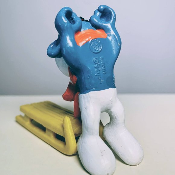 Super Smurf Series 40201 Bobsled Vintage Peyo Schleich Smurfs Toy Figurine - Picture 6 of 6